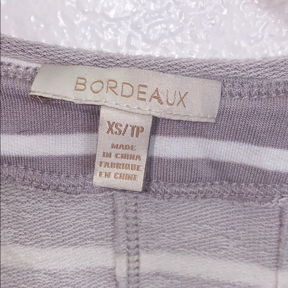 Bordeaux Anthropologie Striped Open Cardigan - Picture 5 of 9